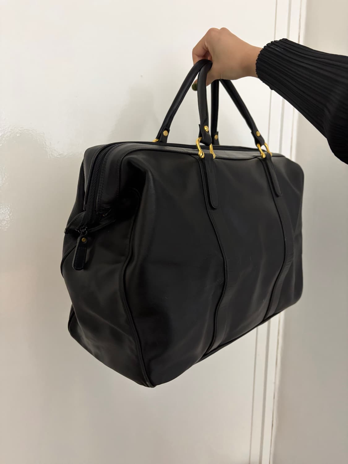 일본 수입 블랙 가죽 가방 비즈니스 가방 상품이미지3