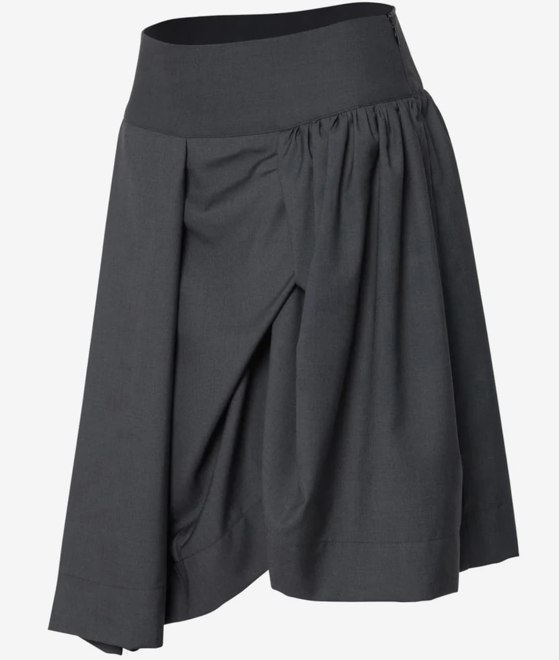 플레어업 Asymmetrical Draped Midi Skirt 차콜 상품이미지2