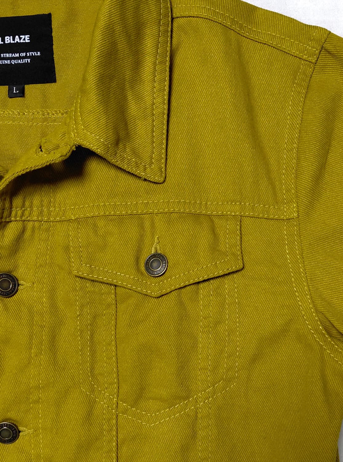 [M] JILL BLAZE 머스터드 트윌 재킷 - 7~8부 소매 상품이미지1