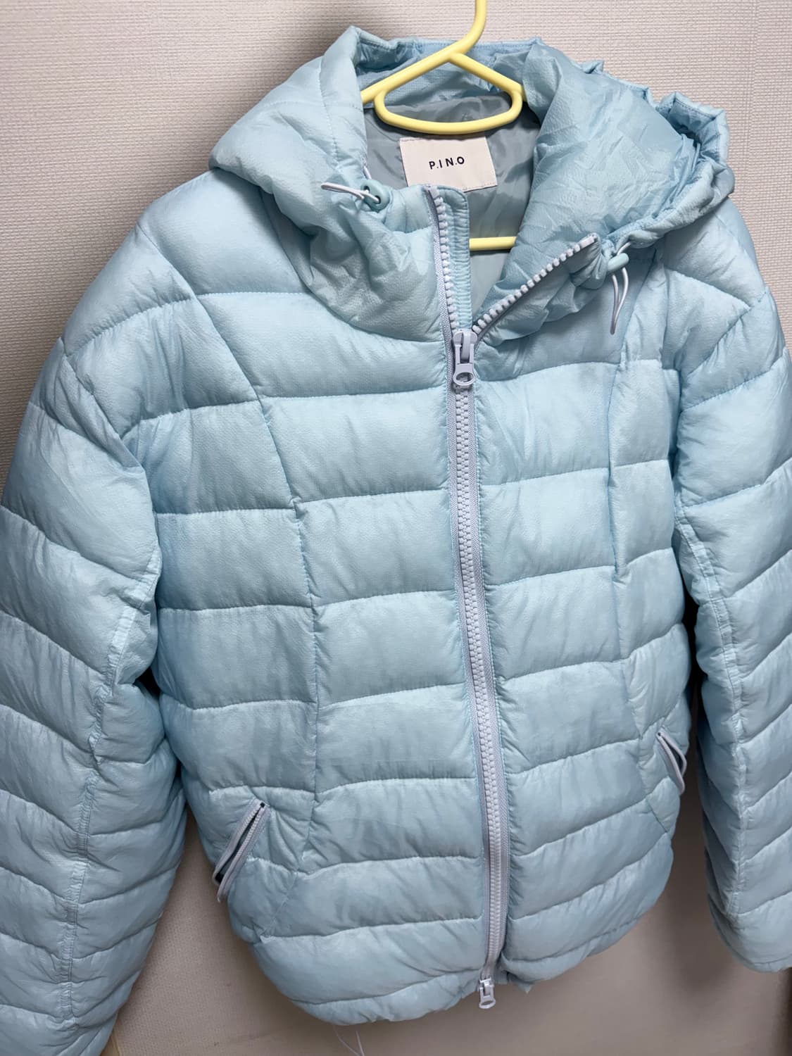 피인노  커브 라운드 후드 패딩 소라 2 상품이미지6