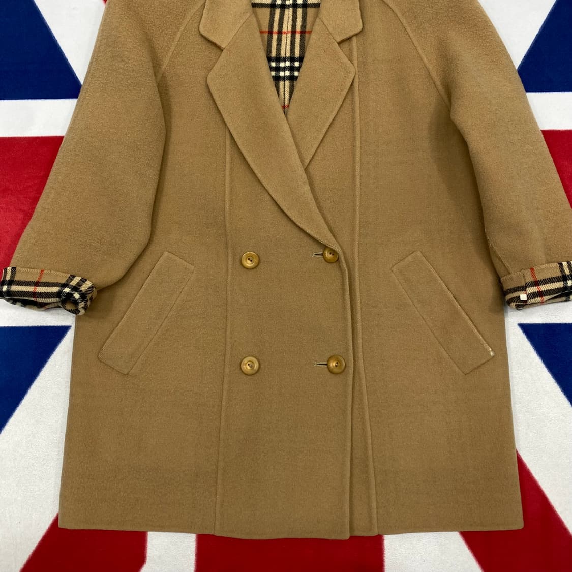 버버리 하프코트 실측 여성77 상품이미지3