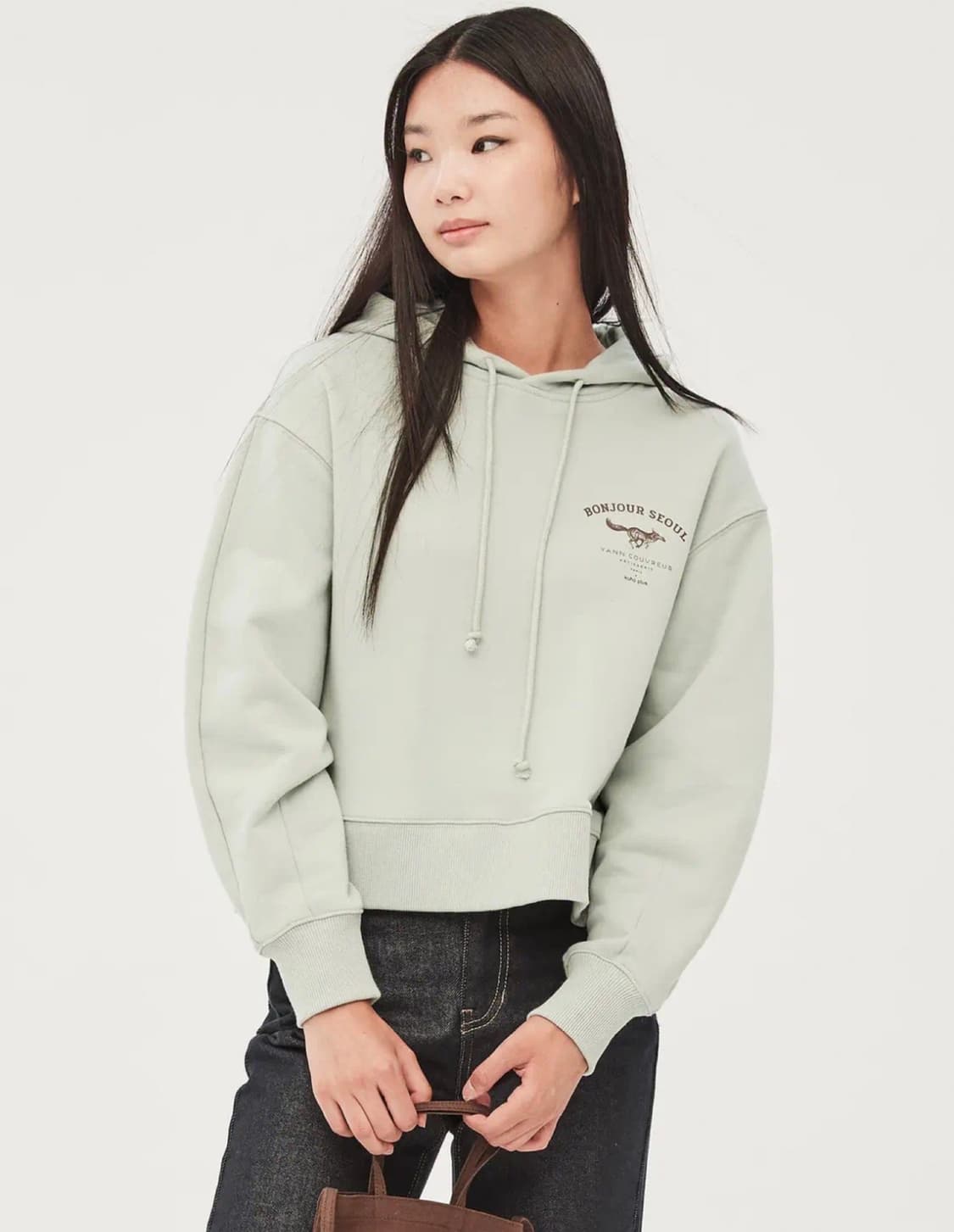 얀 쿠브레X구호플러스 콜라보 후드티 L 민트 (새상품) 상품이미지1