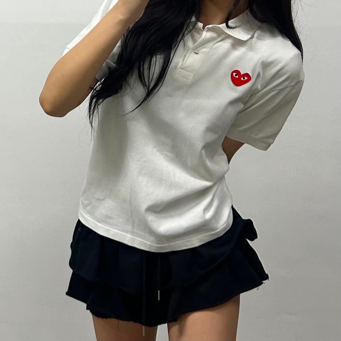 꼼데가르송 하트와펜 pk 반팔 카라티(L) 상품이미지2