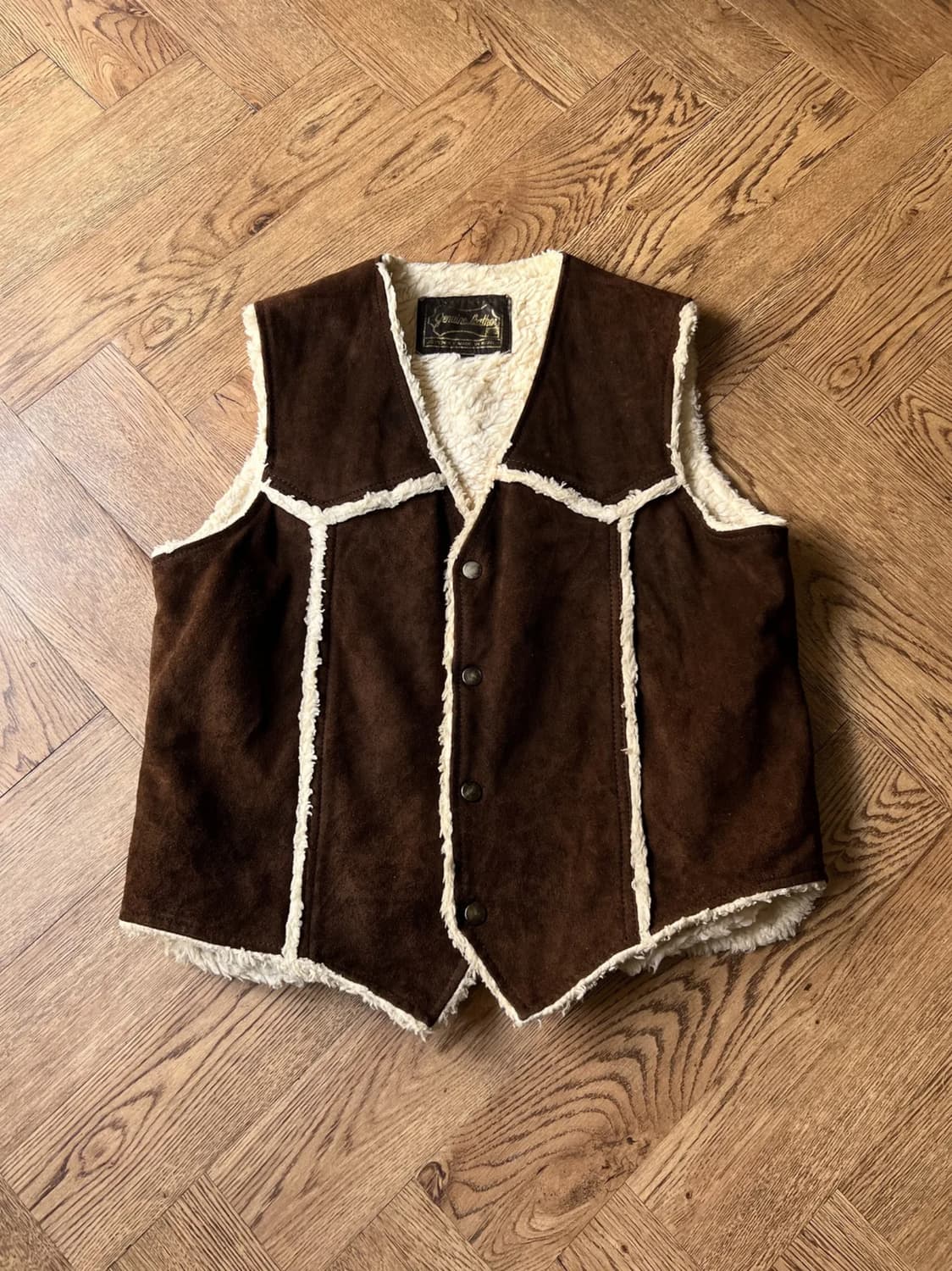 [M]90's J.C Penny 한국제조 쉐르파 라이닝 스웨이드 베스트 상품이미지1