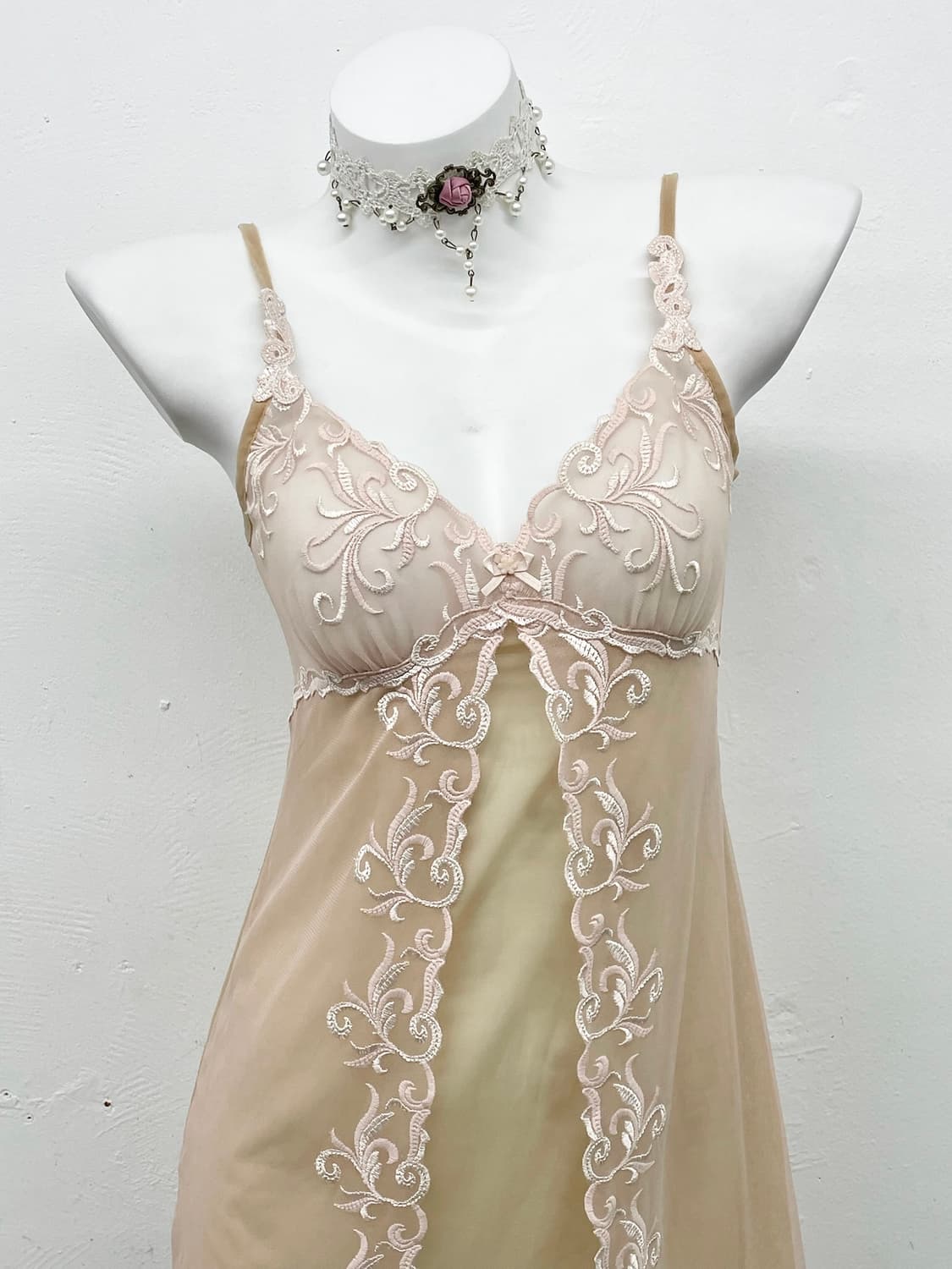 시어 레이스 레이어드 슬립 상품이미지2