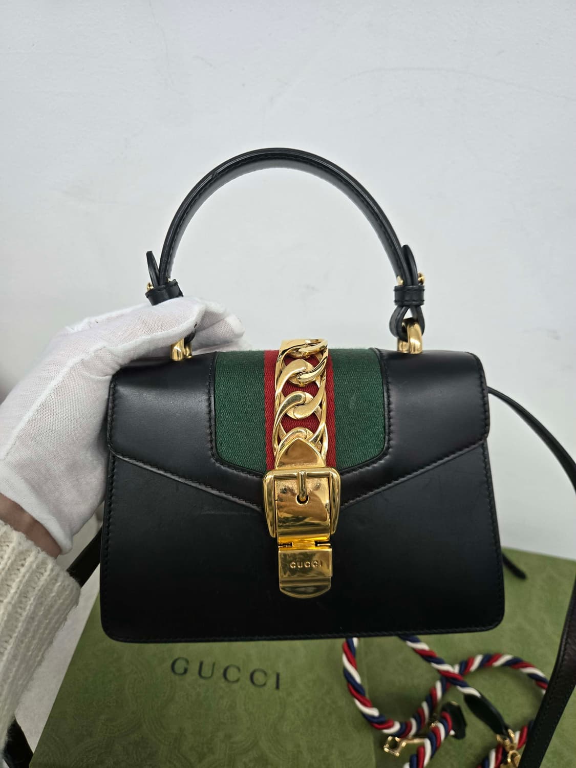 [보증서 정품] 구찌 실비백 블랙 상품이미지1