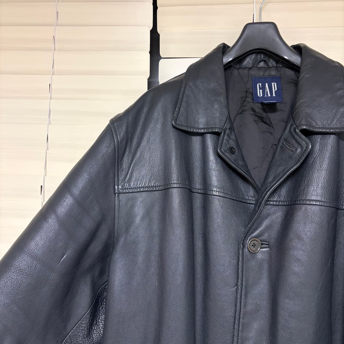 90s 올드 갭 GAP 카우 하이드 레더 카코트 레더 자켓 XL 상품이미지6