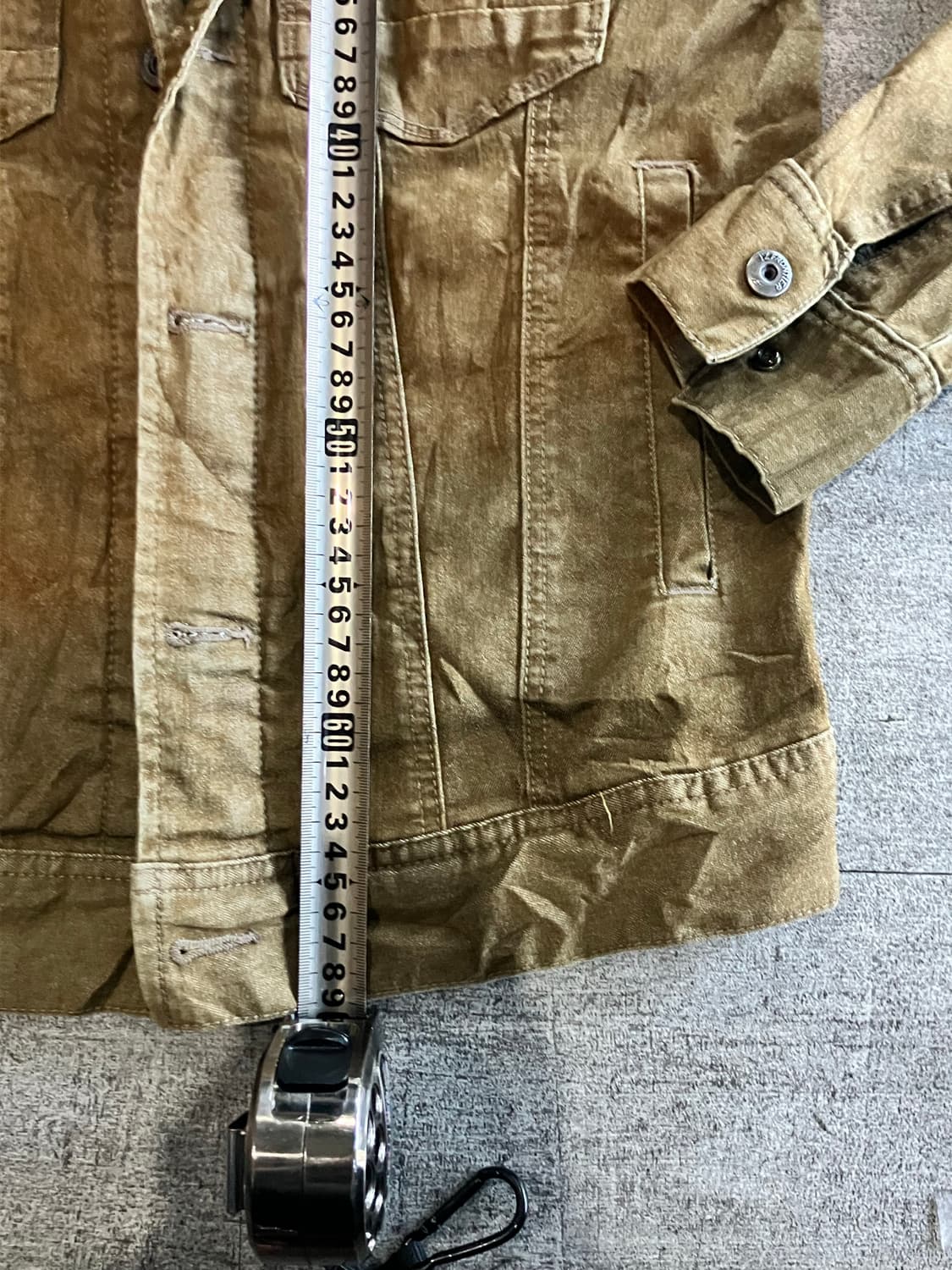 일본빈티지 Stretch 아메카지스트릿 투포켓 사파리데님자켓 상품이미지3