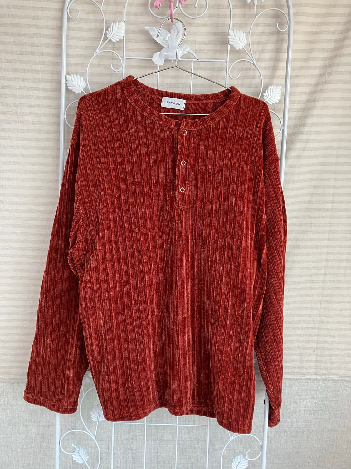 빈티지 벨벳 오렌지 트임 니트 y2k 스트릿 갸루 펑키 일본빈티지539  상품이미지1