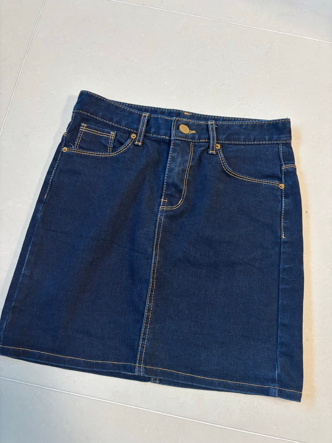데님 미니 스커트 진청 S 청치마 상품이미지2