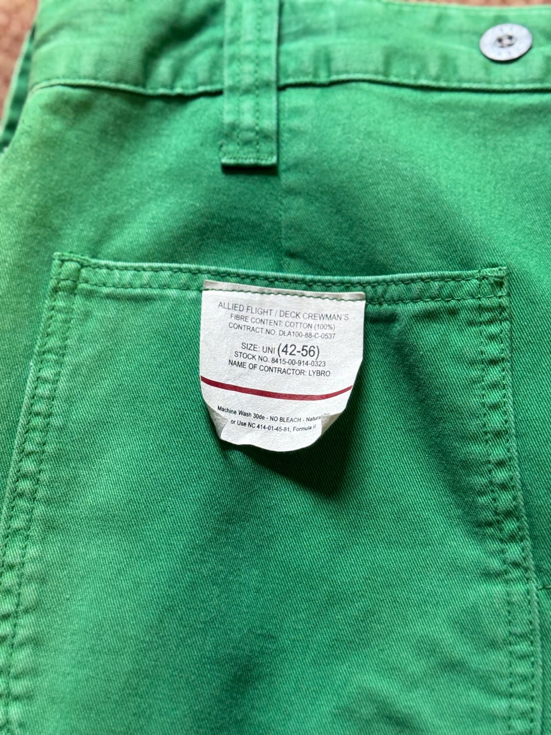 Nigel Cabourn Lybro라인 그라운트 워크 팬츠 그린 상품이미지8