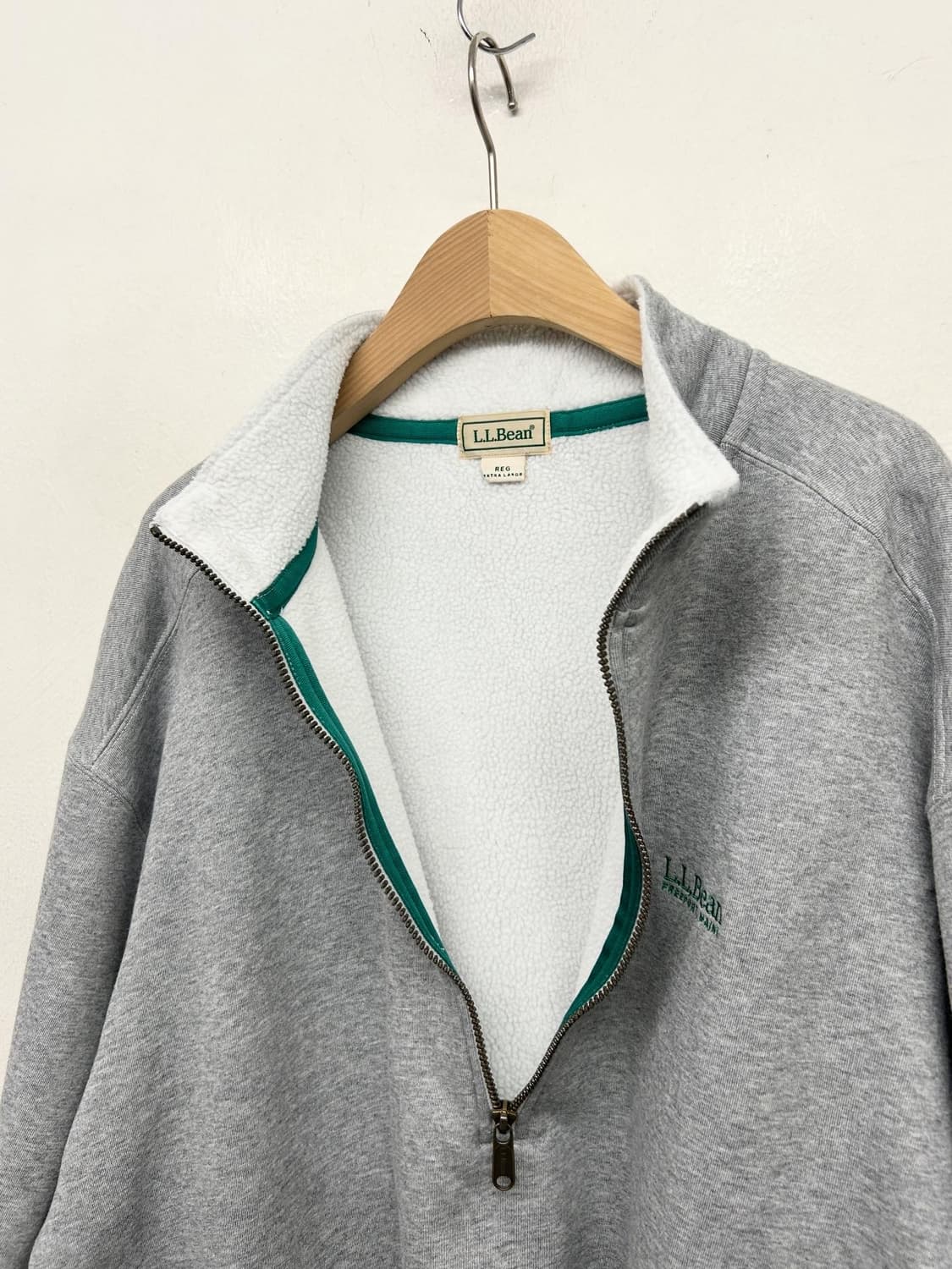 JPN L.L.Bean 하프집업 맨투맨 회색 상품이미지3