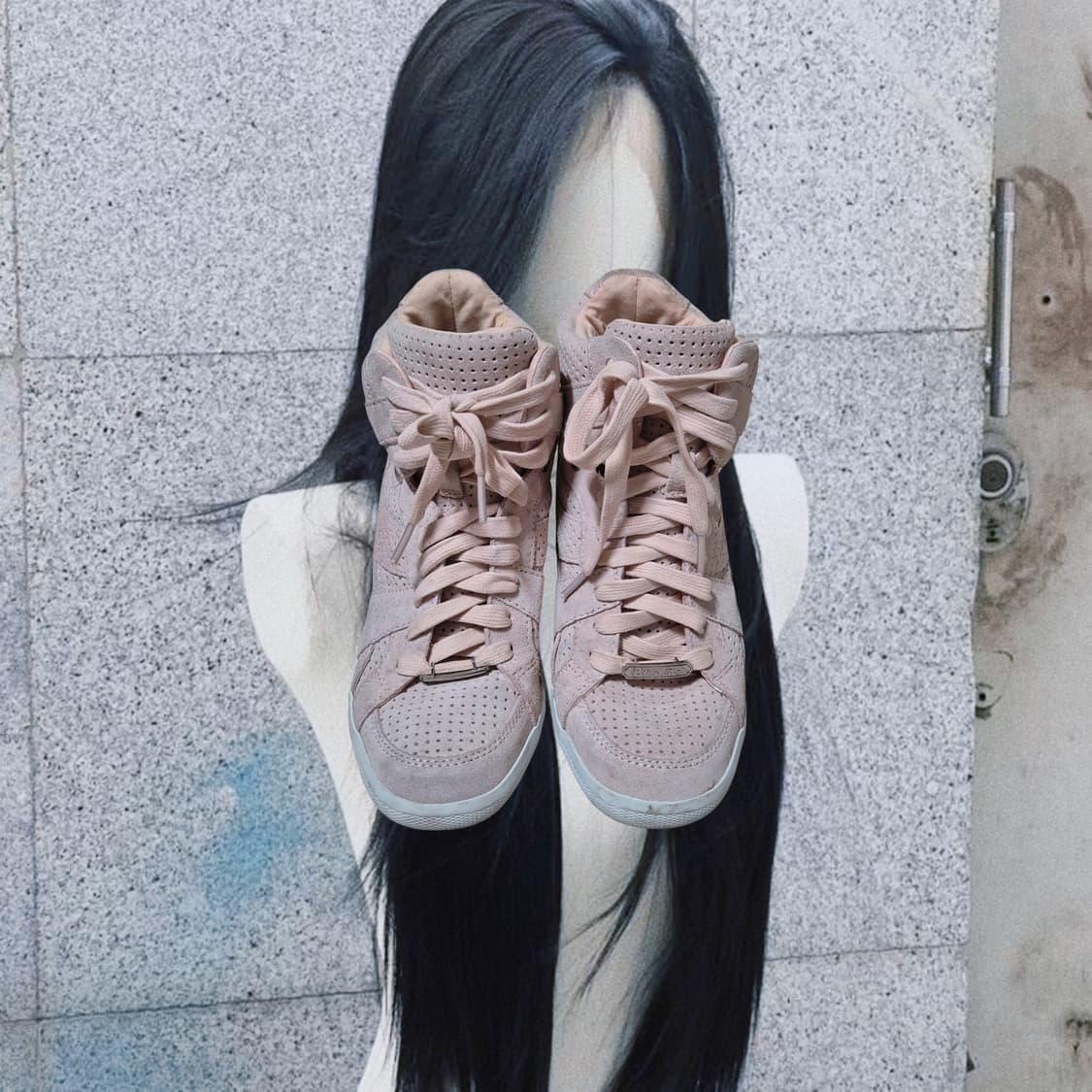 COACH 2000s Babypink wedge leather 상품이미지3