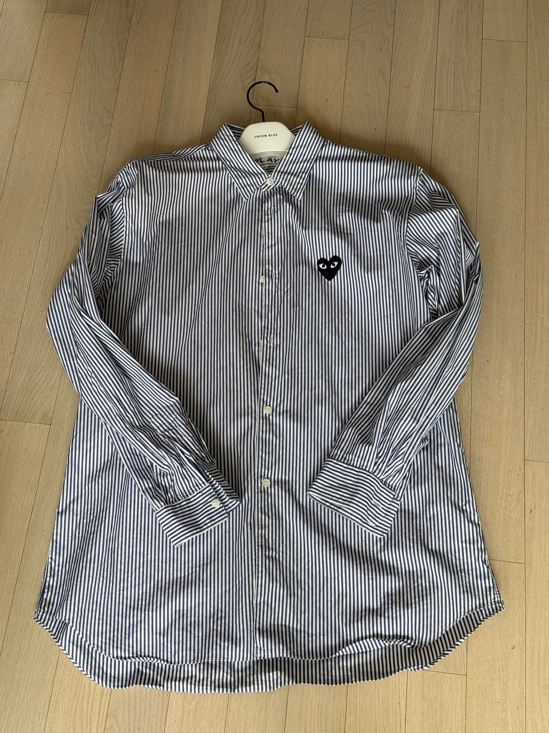 꼼데가르송 블랙와펜 스트라이프 셔츠 AX-B018 / XL 상품이미지1