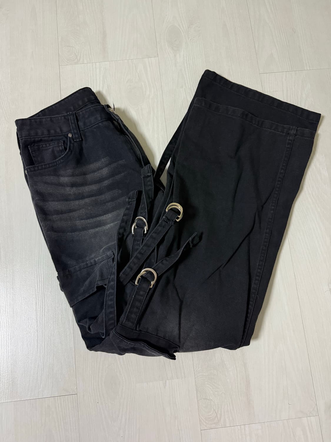 LEEY 디테일 데님 바지 상품이미지1