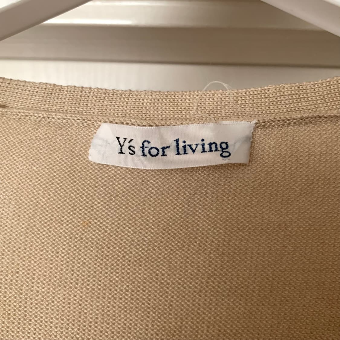 요지 야마모토 Y’s for living 브이넥 베이지 니트 상품이미지4