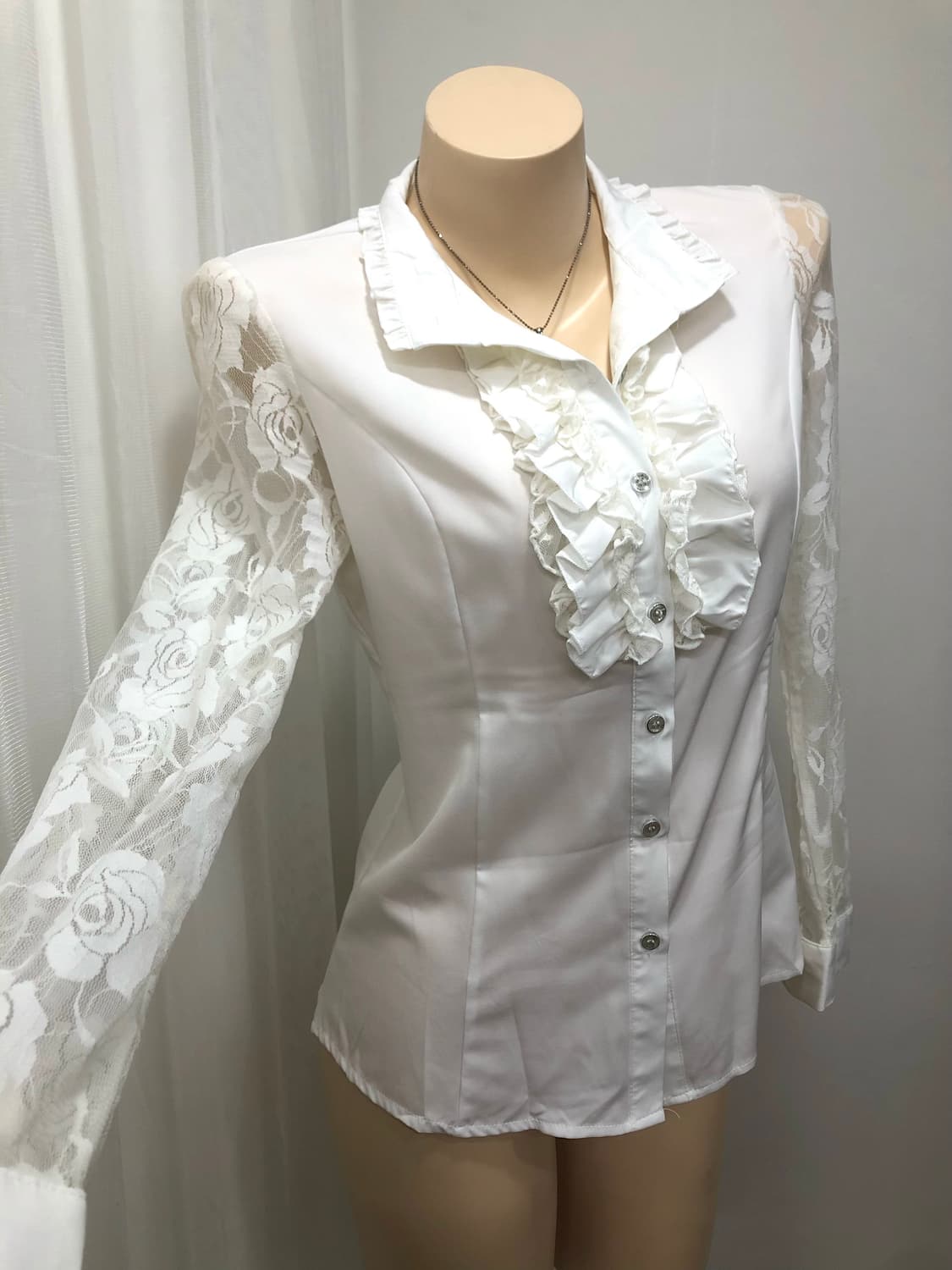 rose sheer frill sleeve blouse 상품이미지2