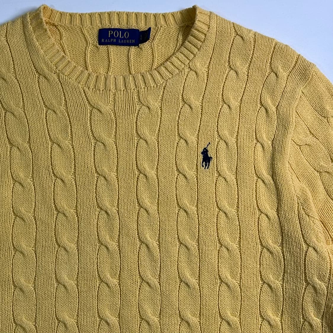 폴로 랄프로렌 옐로우 케이블 니트 상품이미지3