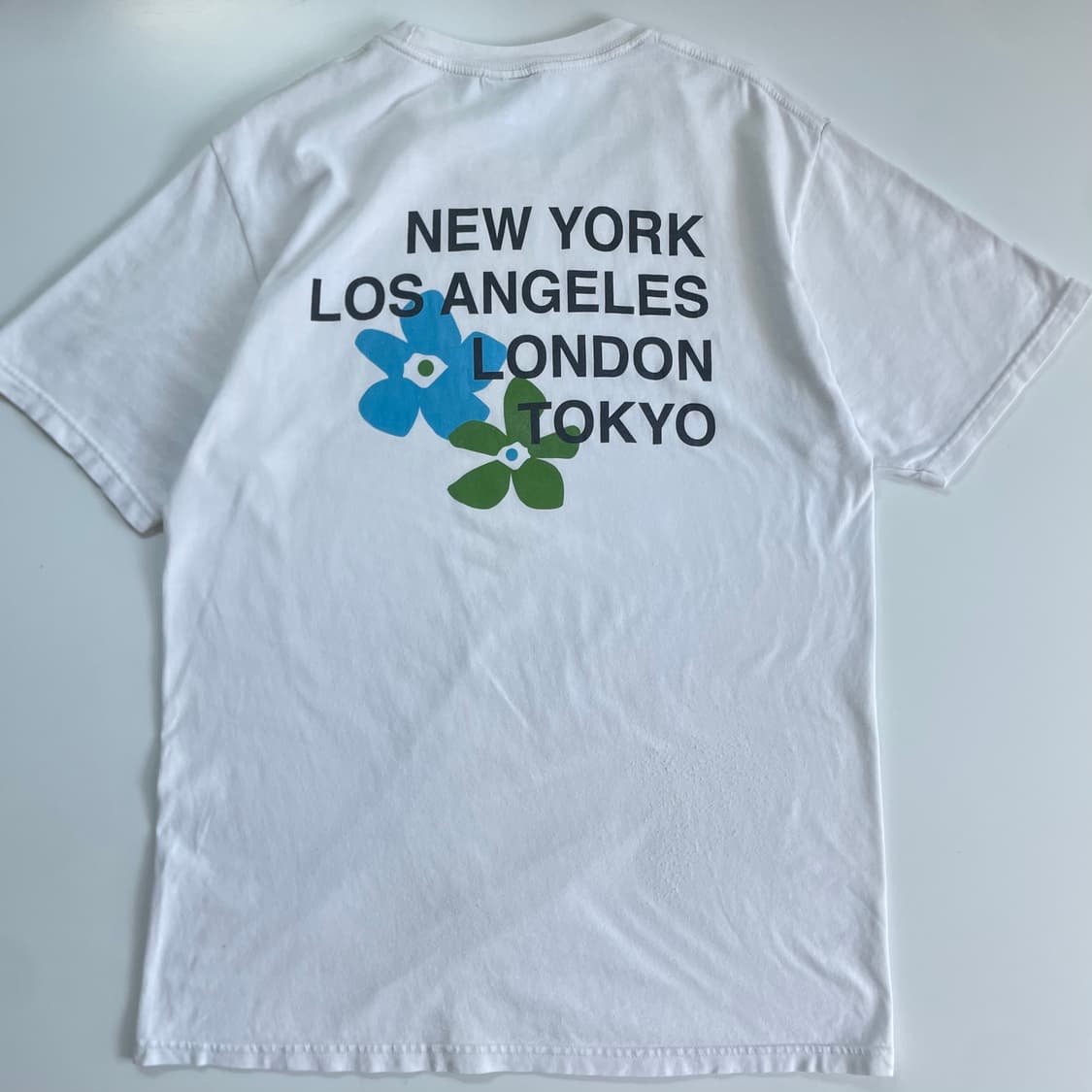 Stussy 스투시 시티 플라워 화이트 반팔티 상품이미지4