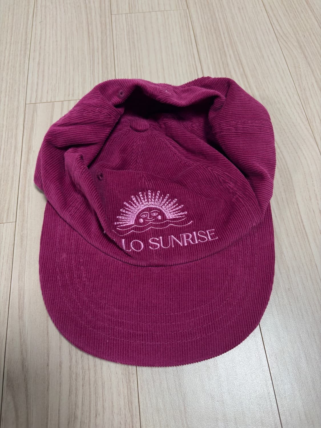 Hellosunrise 핑크 코듀로이 캡 상품이미지1