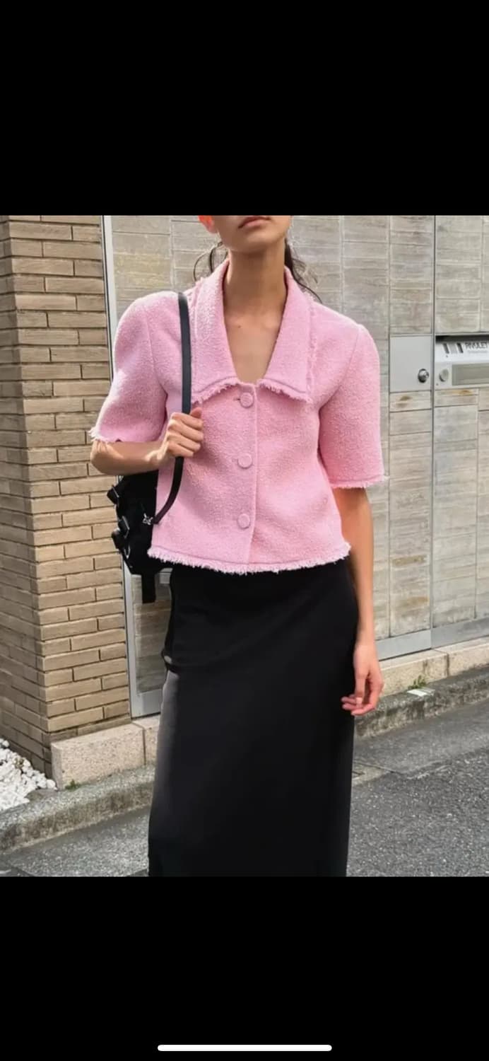 오르 오드리 트위트 자켓 핑크 상품이미지2