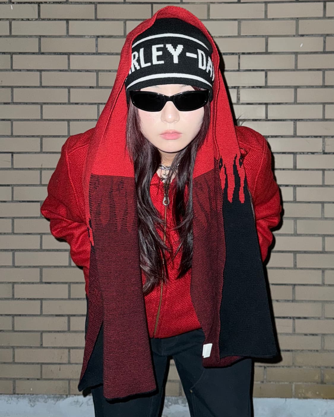 90s 할리 데이비슨 플레임 울 숏자켓 상품이미지3