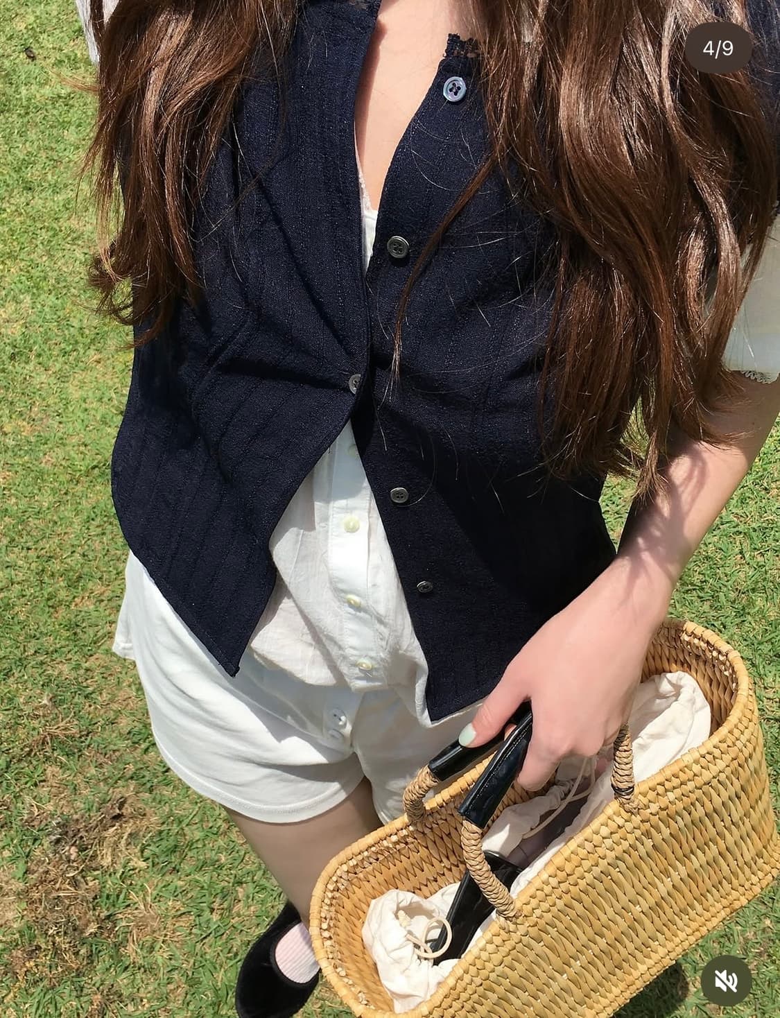 비아플레인 BUTTON VEST + PUFF BLOUSE (김고은 착용) 상품이미지7
