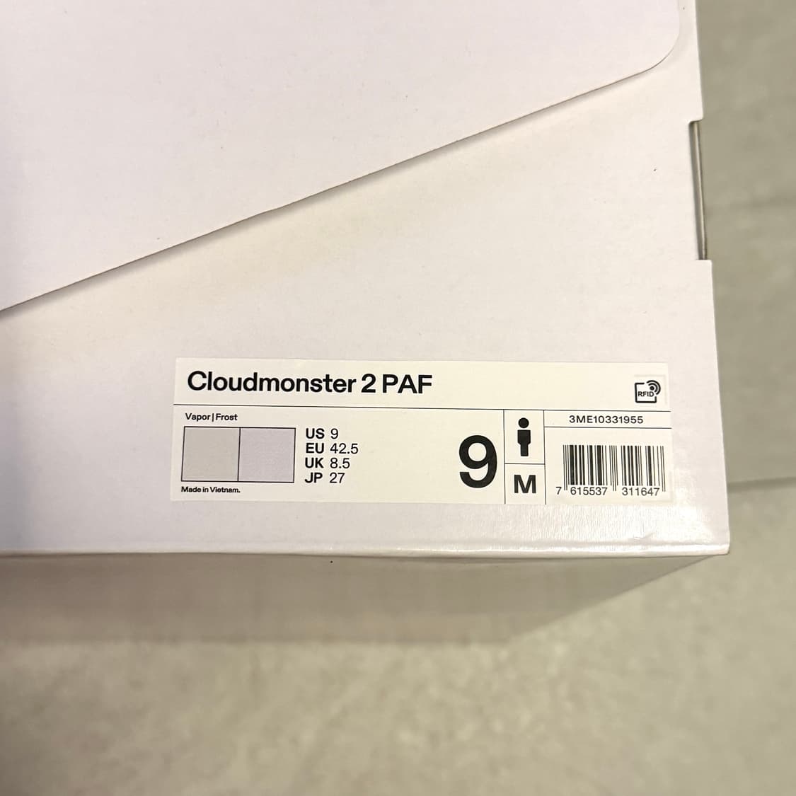 온러닝 포스트아카이브팩션(파프) 270사이즈 베이퍼프로스트 상품이미지4