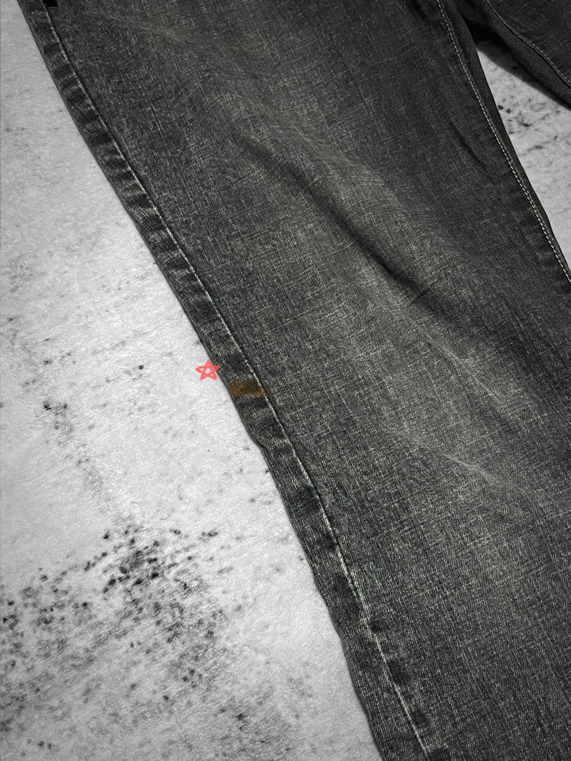 00s black stud punk denim  상품이미지5