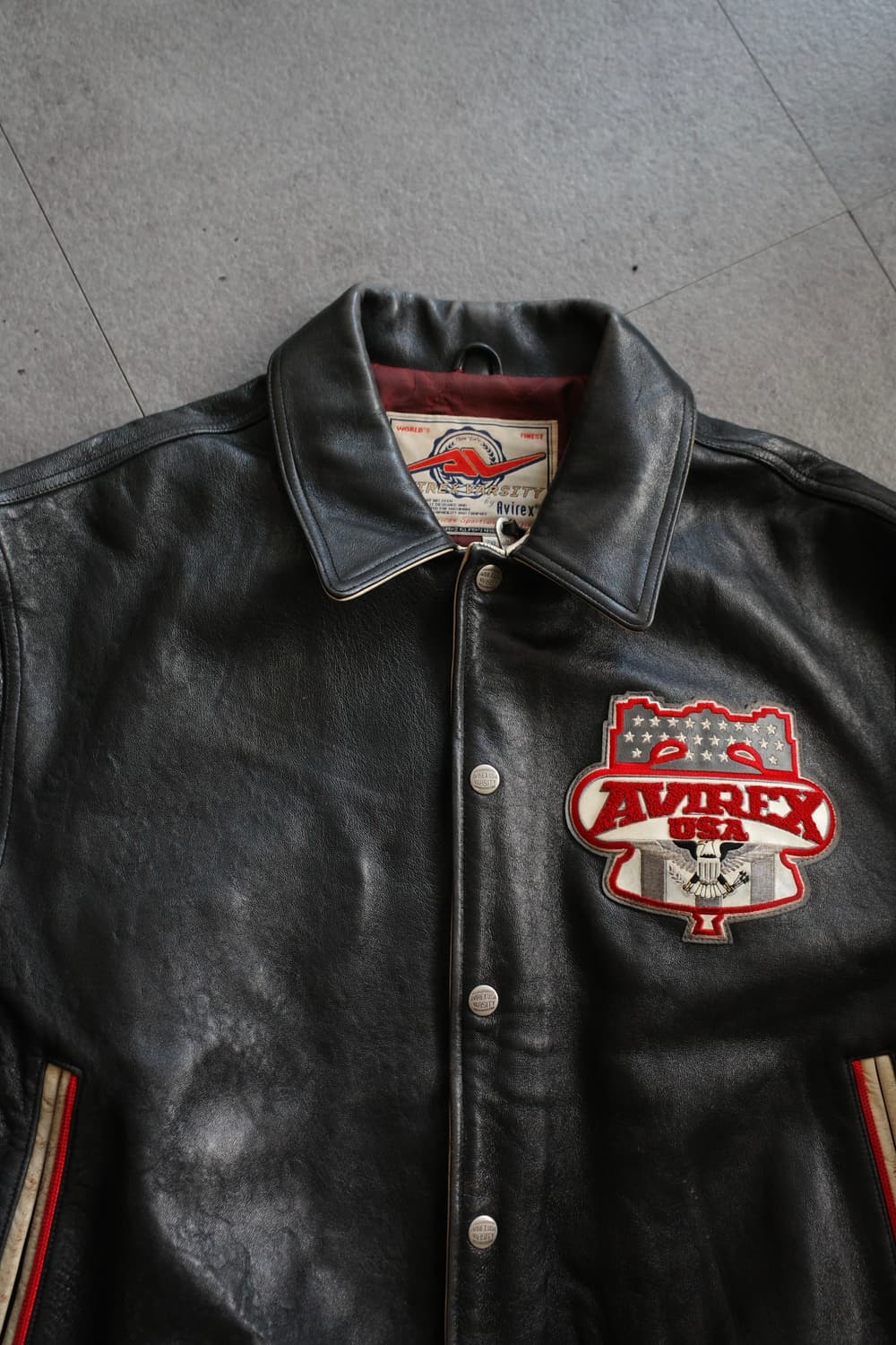 아비렉스 레더 바시티 자켓 상품이미지4