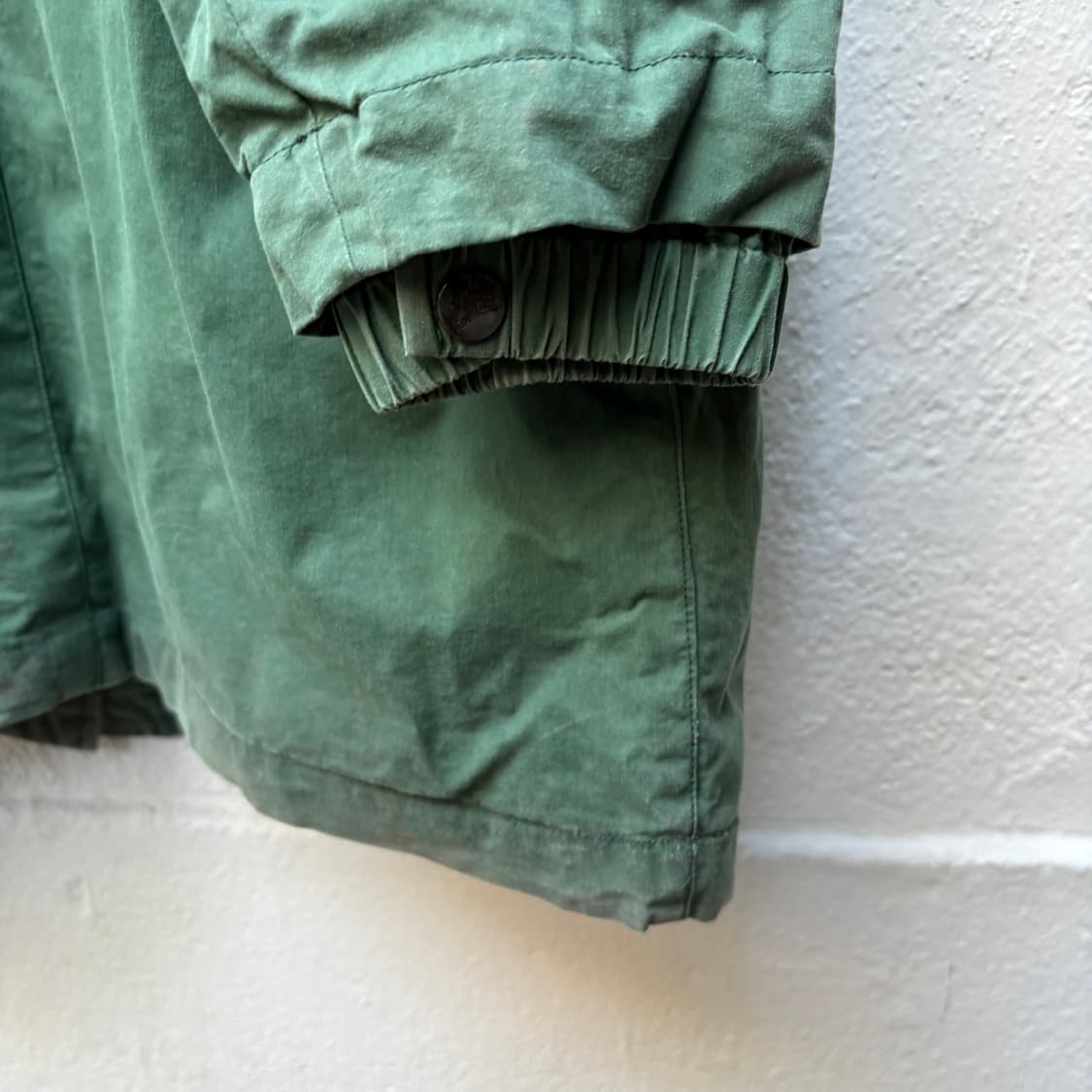 80s 버버리 페이딩 그린 체크 안감 필드 자켓 상품이미지6