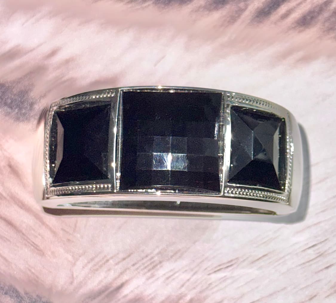 일본 빈티지 시부야 갸루 엔틱 블랙 큐빅 자석형 뱅글 팔찌 상품이미지1