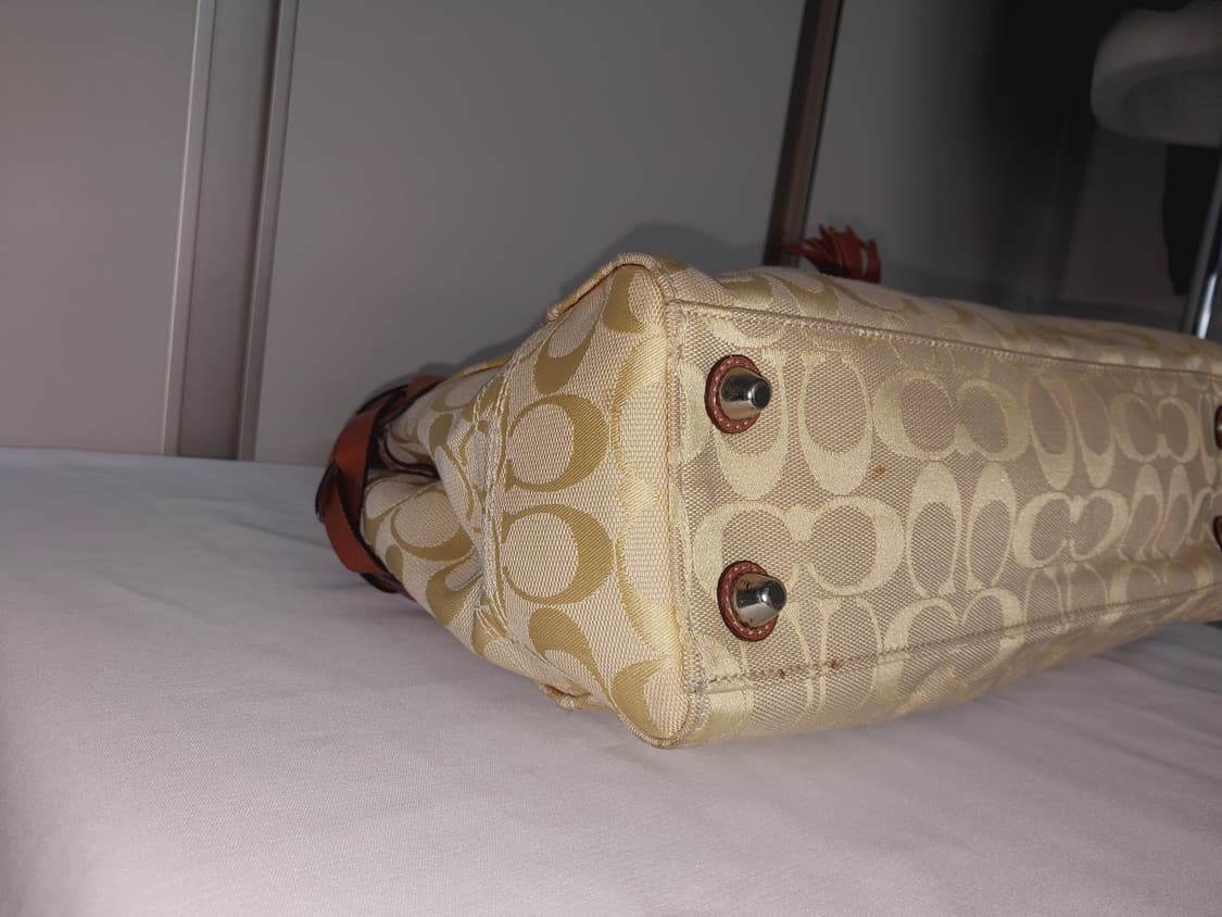 코치 빈티지 옐로우 태슬 토트백 y2k 상품이미지7