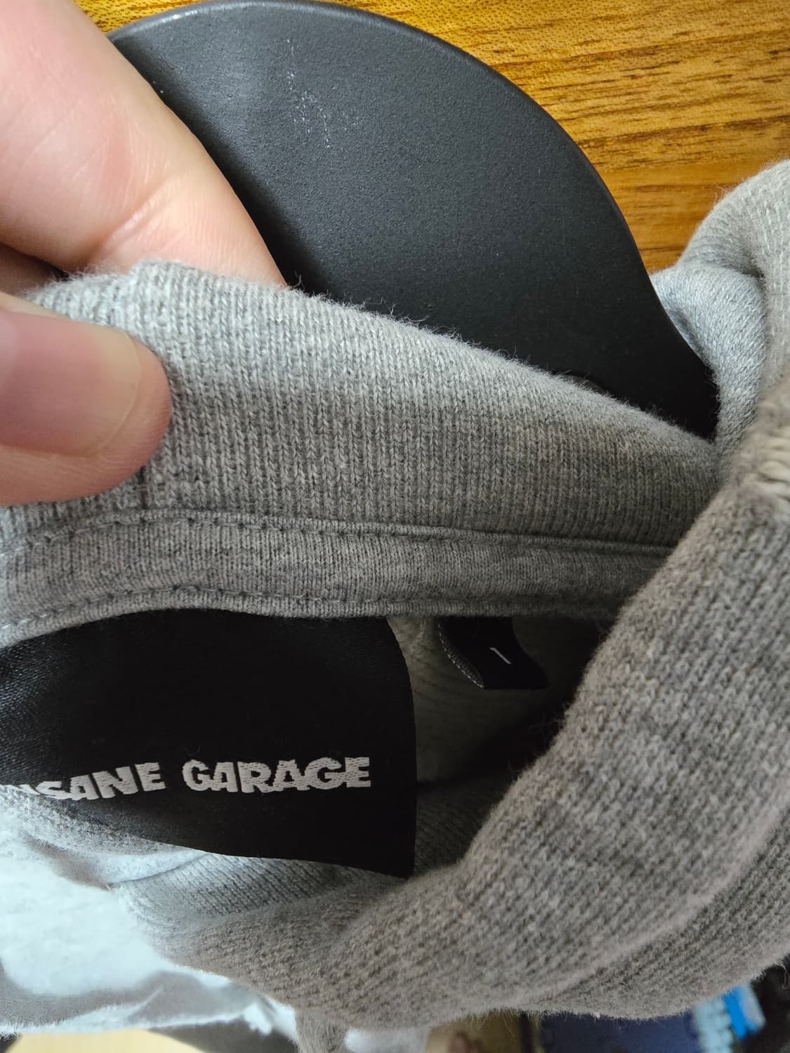 인세인개러지 라인스톤 후드티 멜란지 그레이 상품이미지4