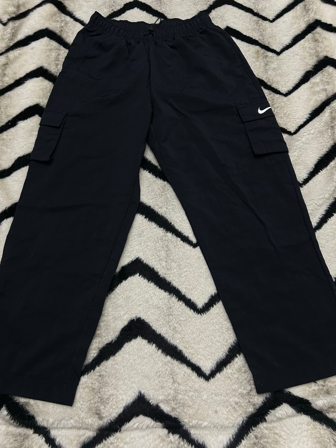 [M]나이키 스우시 와이드 우븐 카고 팬츠/블랙 상품이미지3