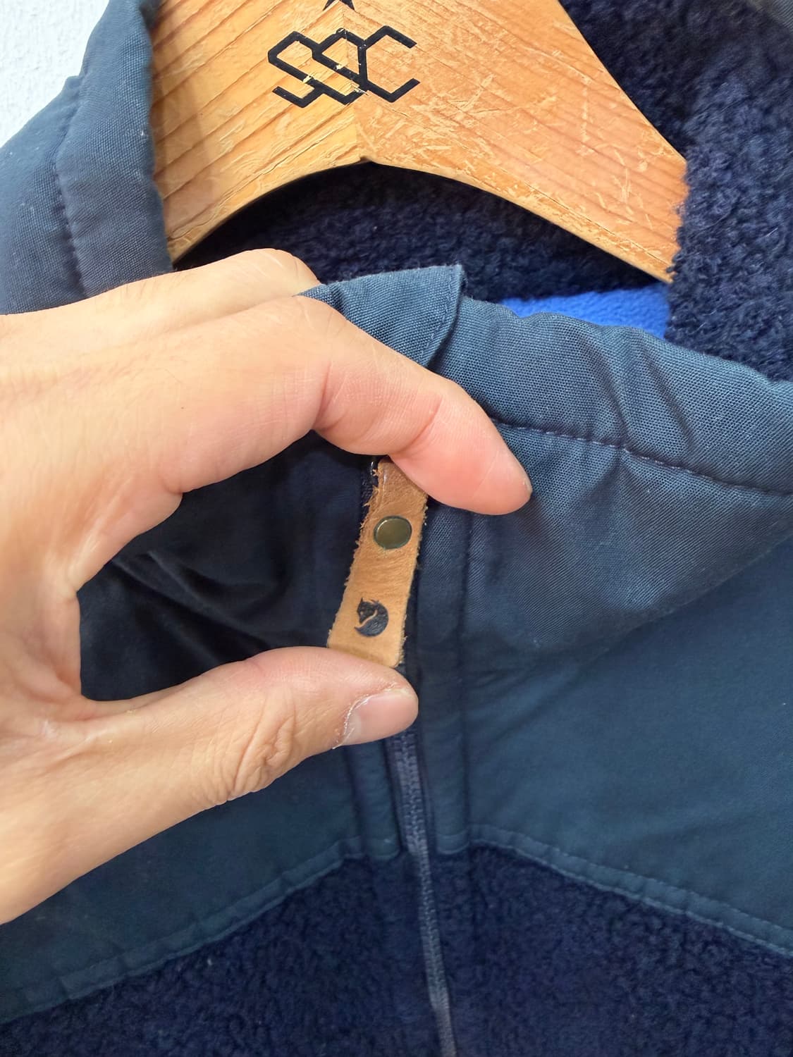 정품) 피엘라벤 남성 네이비 양털 플리스 후리스자켓 L 상품이미지4