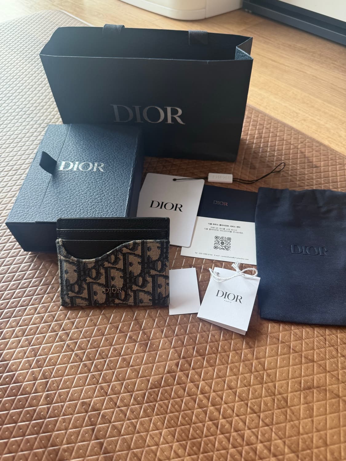 디올 오블리크 자카드 카드지갑 (풀박스 새상품) 상품이미지1