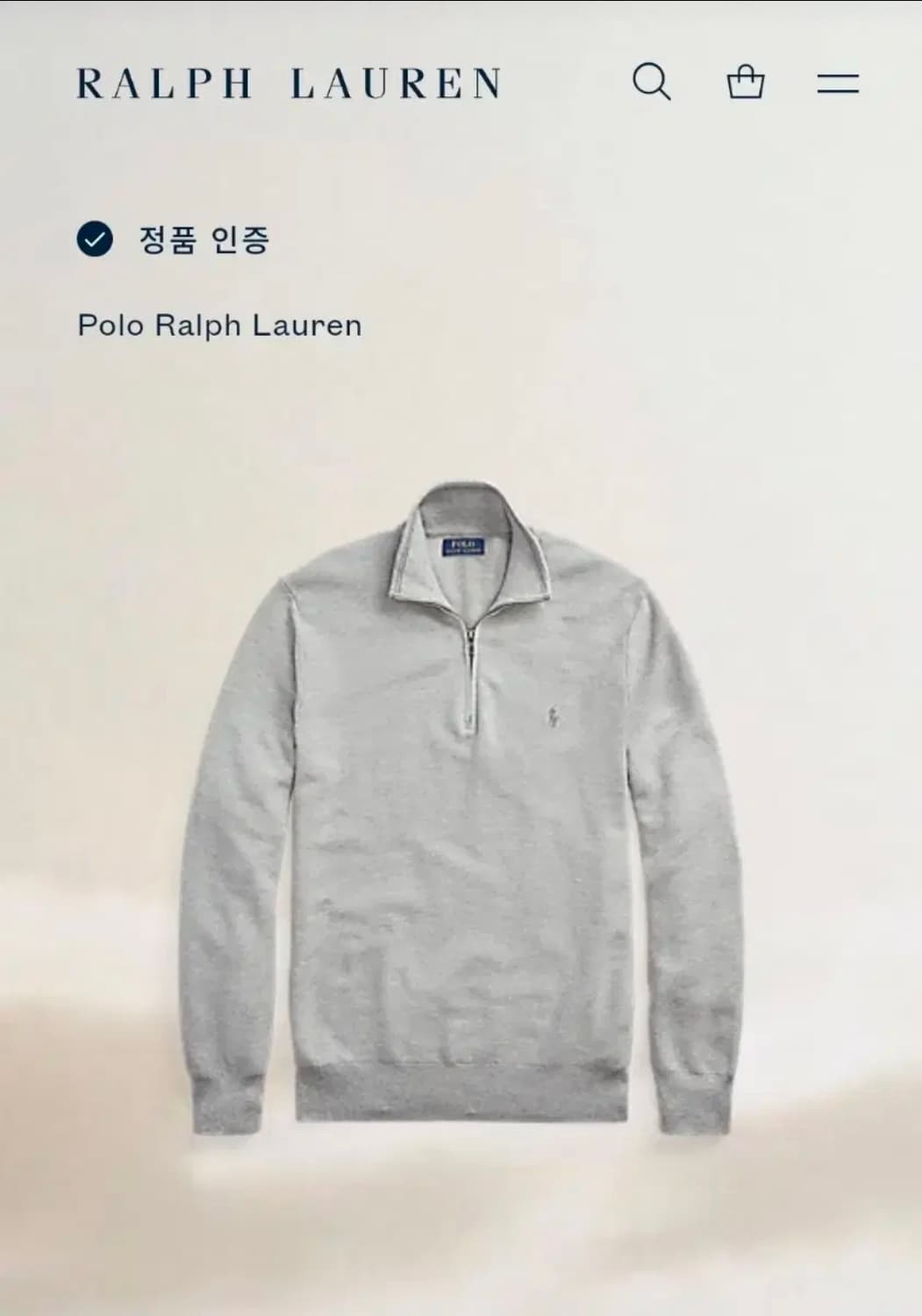 [POLO RALPH LAUREN] 폴로 랄프로렌 하프집업 니트 스웨터 상품이미지1