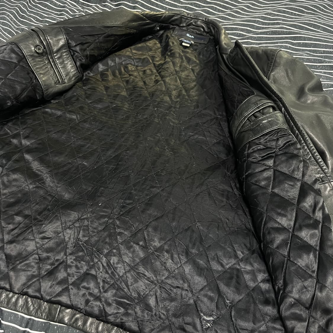 올드갭 레더 카코트 M블랙 상품이미지7