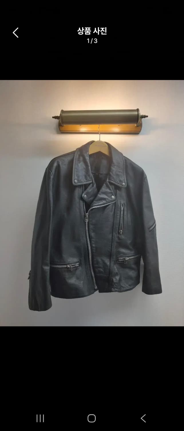L)마리떼 프랑소와저버 90's 올드스쿨 소가죽 라이더 자켓 팝니다 상품이미지1