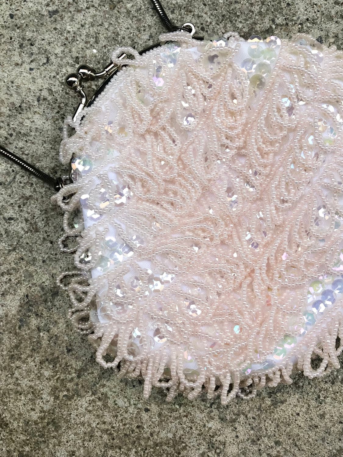 pink round sequin beaded bag 상품이미지2
