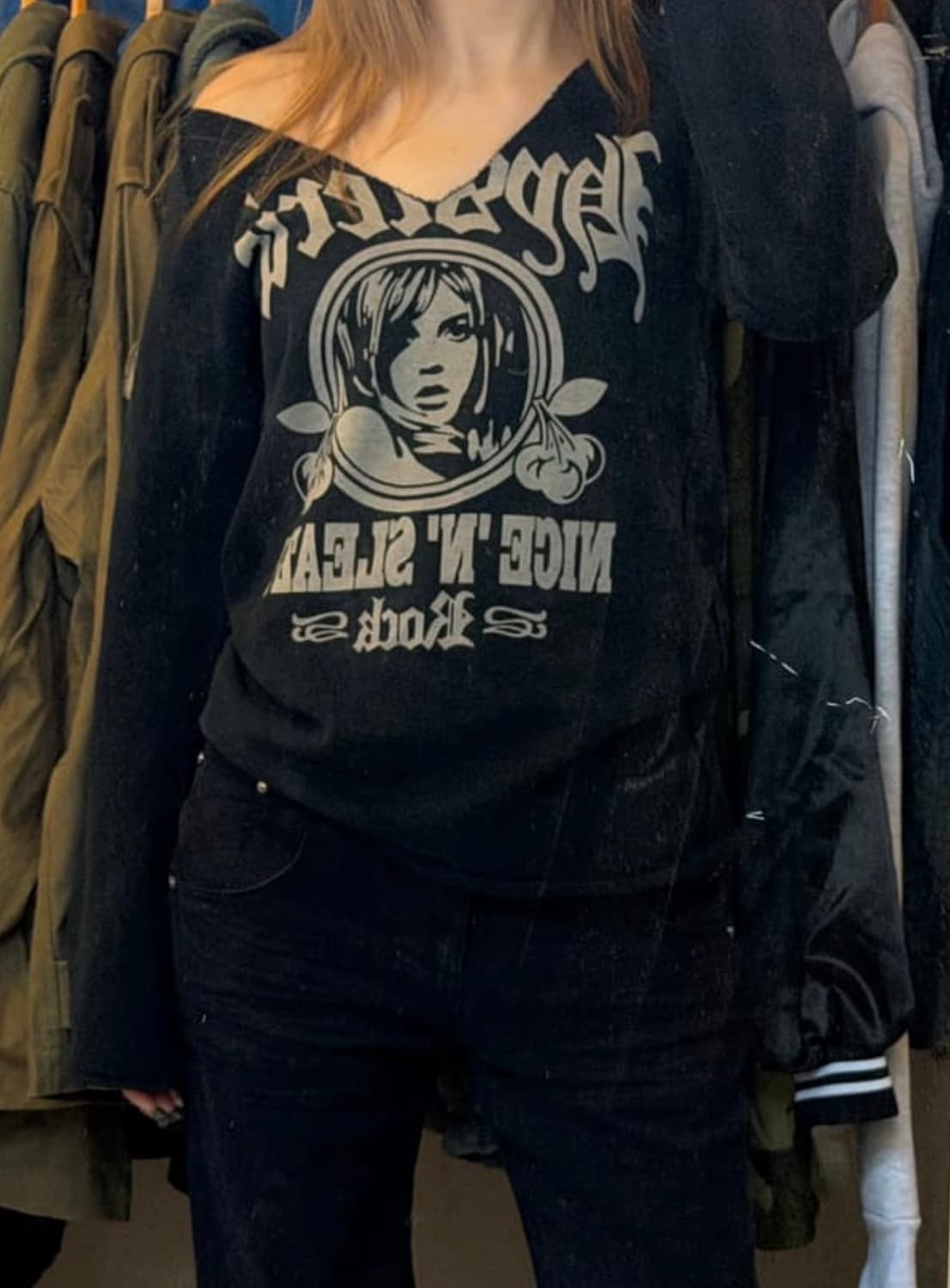 Hysteric Glamour 히스테릭 글래머 컷 롱슬리브 티셔츠 상품이미지2