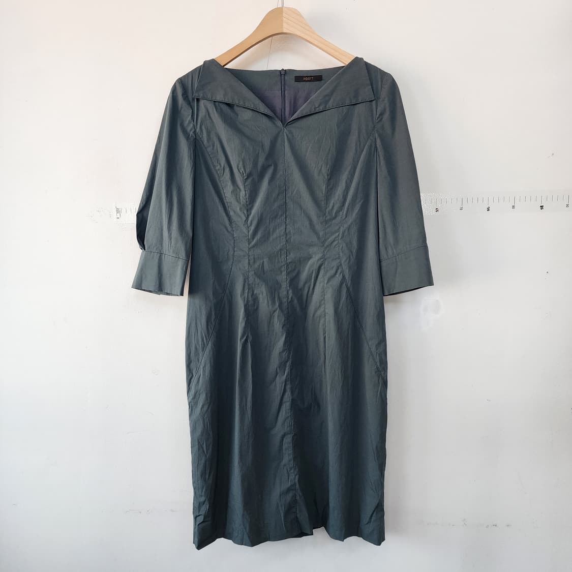 지고트 카라넥 반팔 원피스 상품이미지1