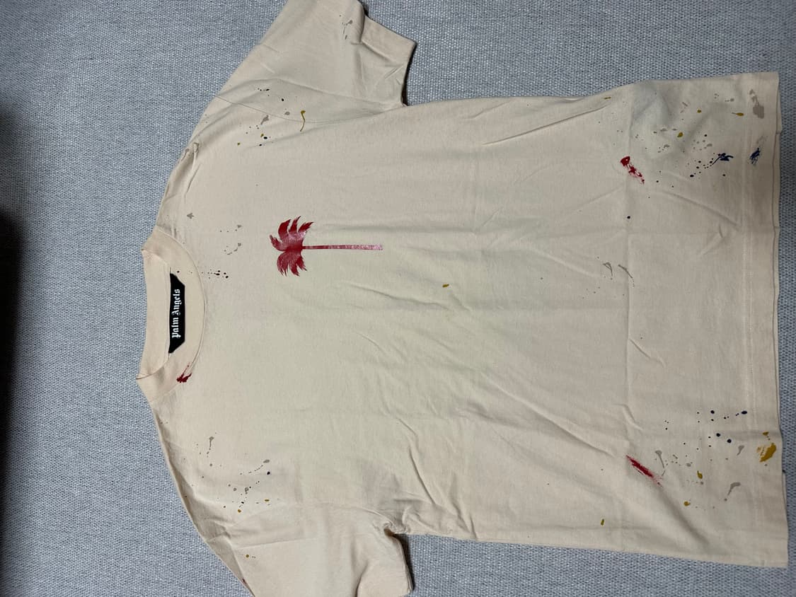 팜 엔젤스 22SS 시즌 페인트 스플래터 팜 트리 반팔 티셔츠 상품이미지1