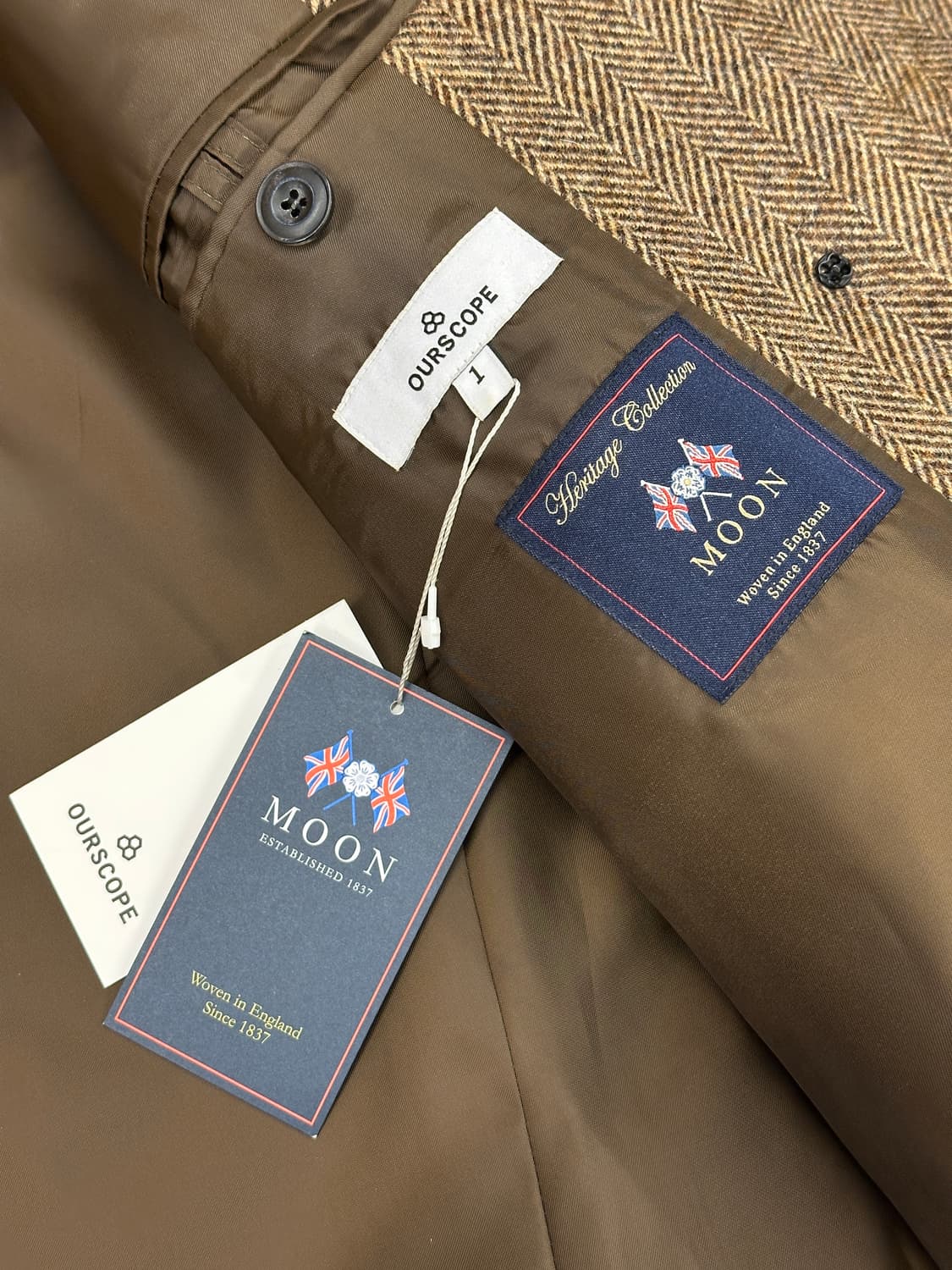 [새제품] 아워스코프 아브라함문 헤링본 더블 코트 상품이미지3