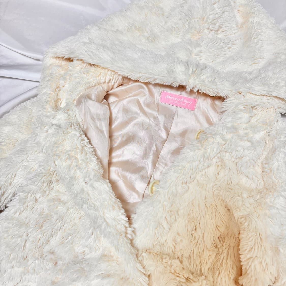 메조피아노 헤이세이 라떼갸루 판초 털 코트 160 상품이미지2