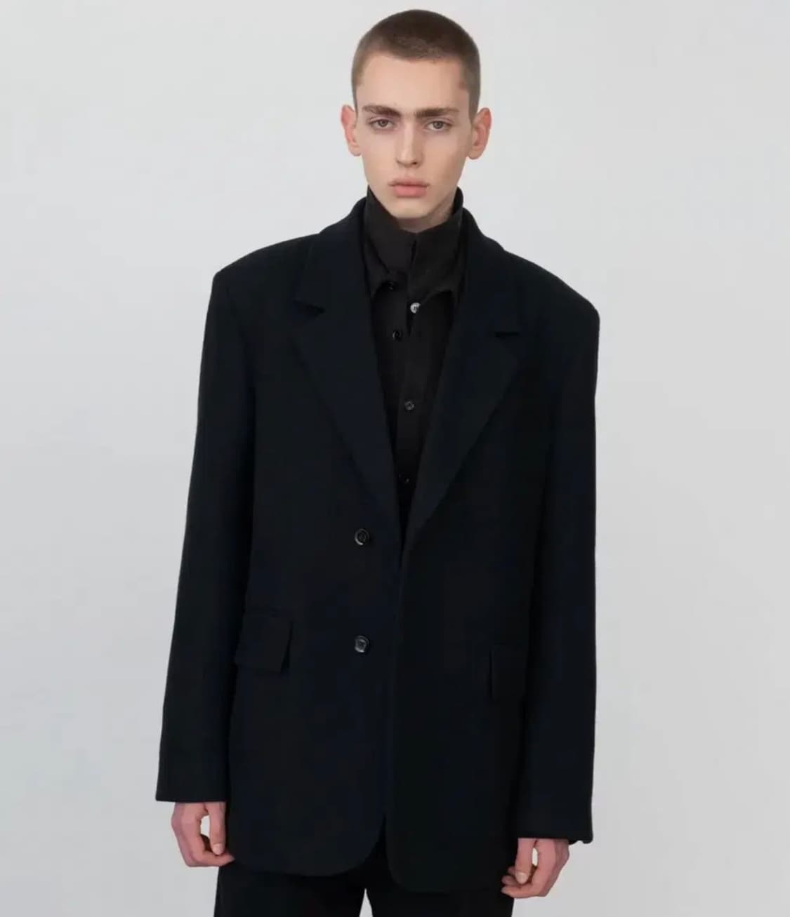 인사일런스 버진 울 헤비 블레이저 BLACK 상품이미지3