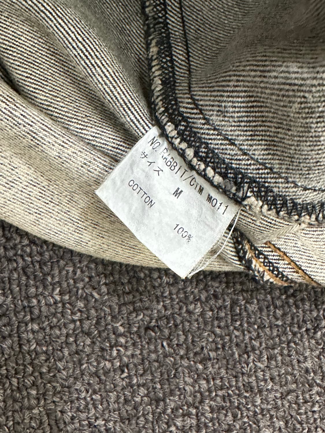 M)L.G.B 빈티지 컷아웃 디테일 워싱 헌팅 데님 자켓 상품이미지5