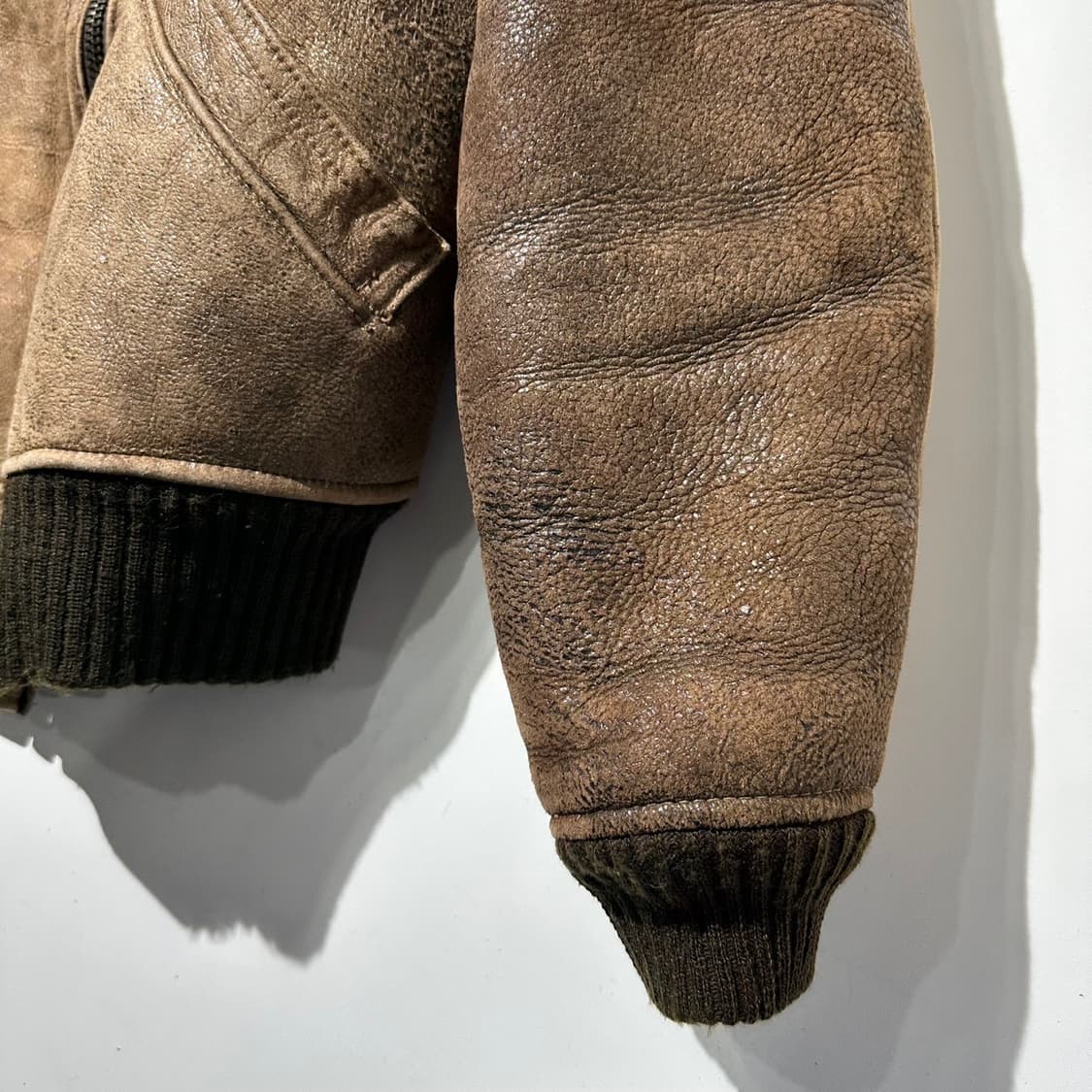 아비렉스 USA B-6 램스킨 시어링 무스탕 봄버 자켓 상품이미지9