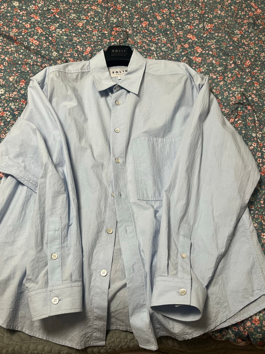 솔리드옴므 크링클오버핏셔츠 상품이미지1